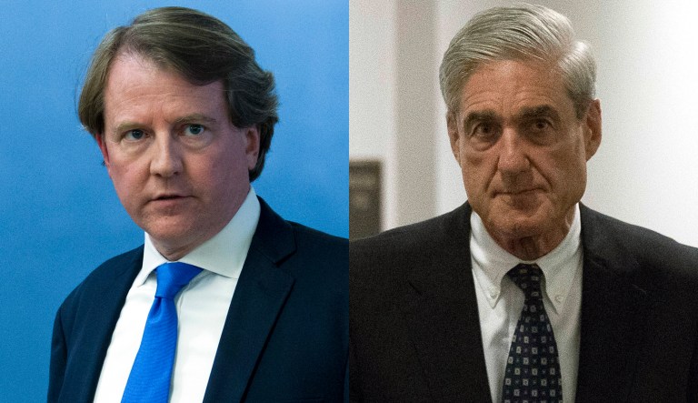 Don McGahn and Robert Mueller