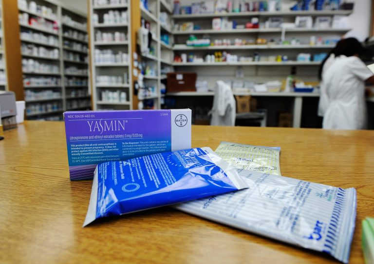 Prescription contraceptives for women sit on the counter of a drug store on August 1, 2011 in Los Angeles, California. Under new standards issued by the Obama administration, health insurers are required to cover all government-approved contraceptives for women, without co-payments or other charges. (Photo Illustration by Kevork Djansezian/Getty Images)