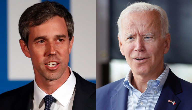 Beto O'Rourke and Joe Biden