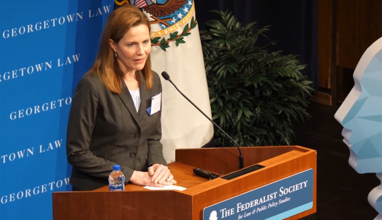 In this old speech, Amy Coney Barrett explained how she thinks a justice should see her job