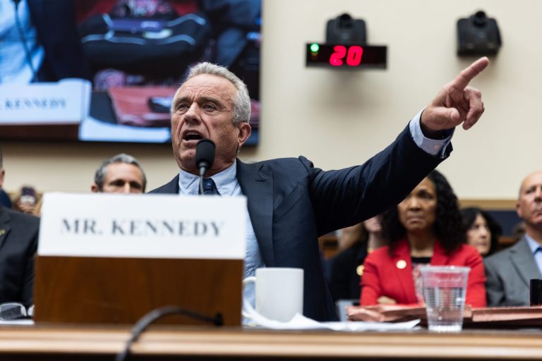 Robert F. Kennedy Jr., testifies during a House Judiciary Select Subcommittee hearing on the Weaponization of the Federal Government on Thursday, July 20, 2023. The hearing focused on allegations of cooperation between big tech companies and government agencies to obstruct free speech.