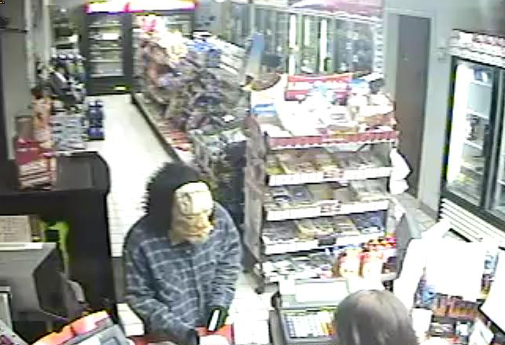Man wearing Halloween mask robs 3 gas stations