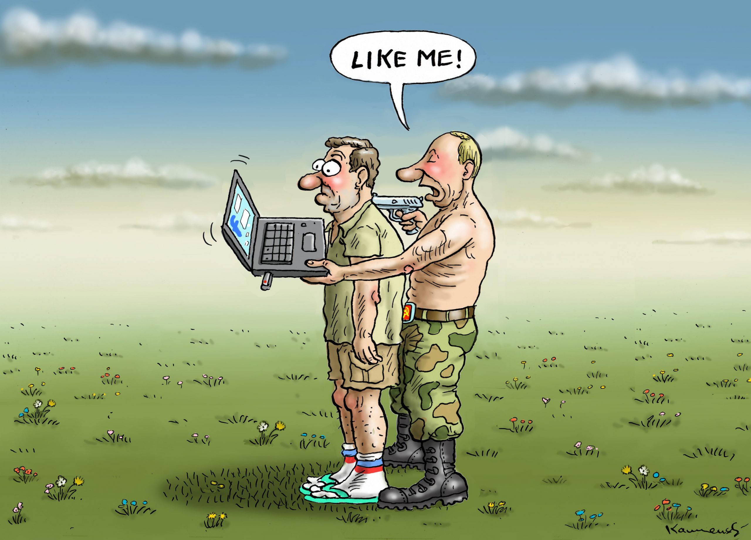 Editorial cartoon: Less than social