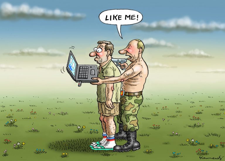 Editorial cartoon: Less than social