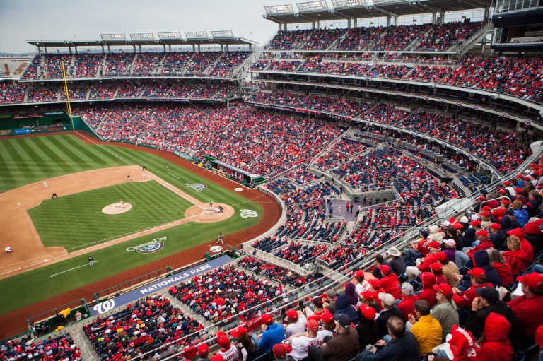 The Washington Nationals set a regular season attendance record with 45,274 at the opening game of the 2013 season. (Photo: Graeme Jennings/Examiner)