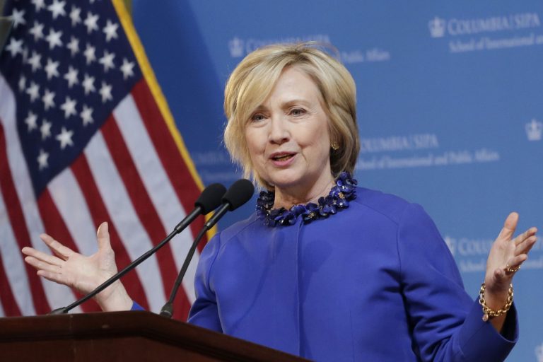 The host of the Belfast lunch, a philanthropy network called the Ireland Funds, gave heavily to the Clinton Foundation the year it attracted Hillary Clinton to attend its ceremony. (AP Photo)Â 