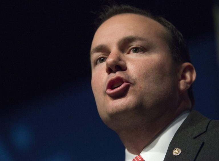 Senator Mike Lee, R-Utah, saw a plan to unbind delegates from Donald Trump fail on Thursday, and argues that delegates to the GOP convention should 'retain some voice' in the nomination process. (AP Photo/Molly Riley)