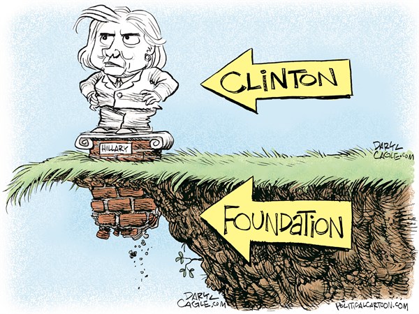 Editorial cartoon: Crumbling foundation