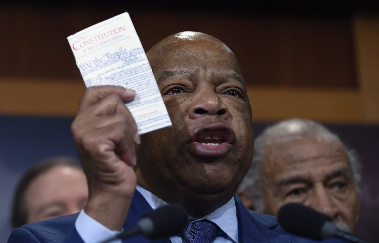 The civil rights icon calls for an end to the 