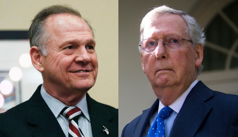 Republican Alabama Senate candidate Roy Moore faces a list of allegations regarding sexual misconduct with teenage girls. Moore has denied the allegations, but Senate Majority Leader Mitch McConnell, R-Ky., is making moves to block Moore's election, or at the very least unseat him if elected. (AP Photo/Brynn Anderson)