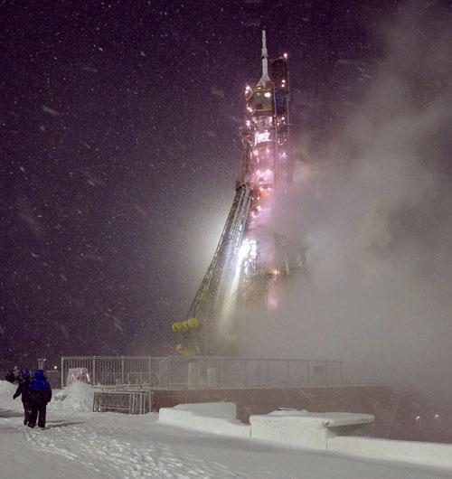 Watch US astronaut blast off on Russian spacecraft
