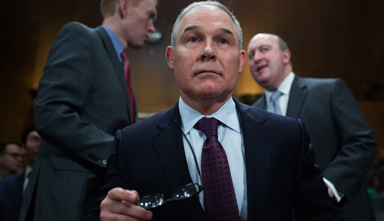 An EPA official said the agency submits the same security-related waiver for Scott Pruitt to fly first class before each trip. (Graeme Jennings/Examiner)