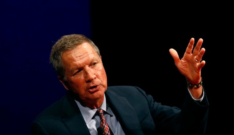 Ohio Gov. John Kasich on CNN Sunday called on politicians to take a tough vote on gun control and possibly pay for it with their jobs. (AP Photo/Patrick Semansky)