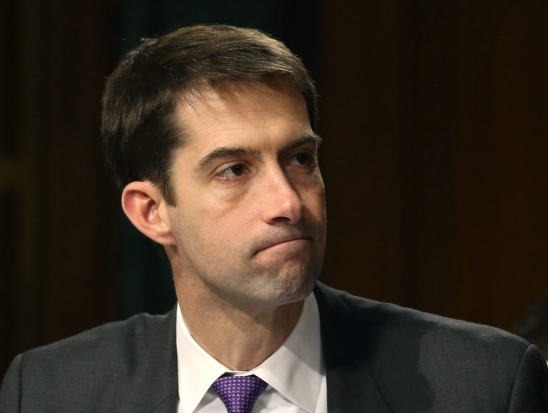 Sen. Tom Cotton, R-Ark., attends a Senate Armed Services Committee hearing on Capitol Hill March 18, 2015 in Washington. (Photo by Mark Wilson/Getty Images)