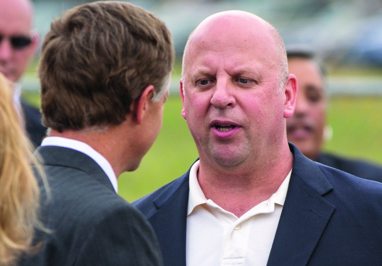 In this May 3, 2012, photo, U.S. Rep. Scott DesJarlais, right, speaks with Gov. Bill Haslam at a groundbreaking event at Middle Tennessee State University in Murfreesboro, Tenn. The freshman Republican raised $28,310 in the first reporting period since a transcript emerged of DesJarlais urging a woman to seek an abortion more than 12 years ago. (AP Photo/Erik Schelzig)