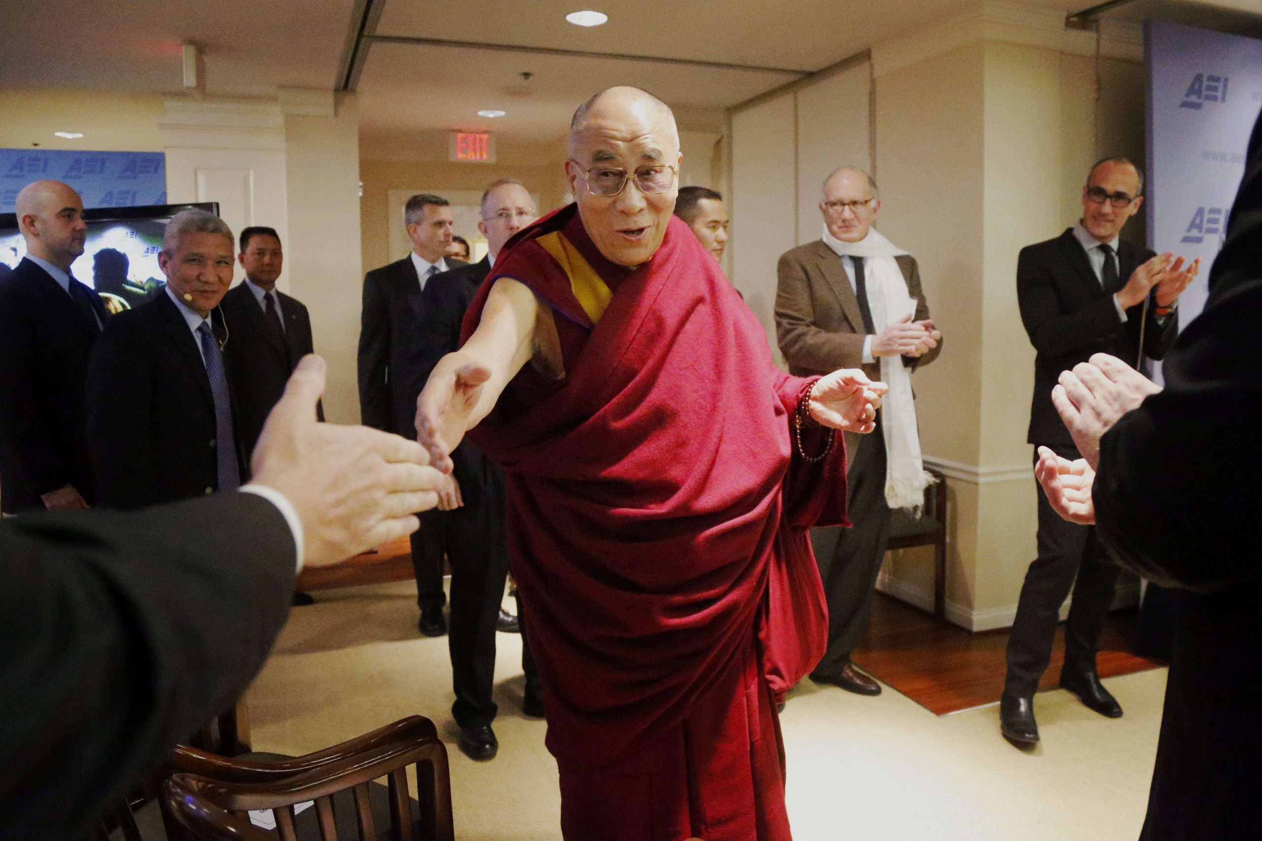 Dalai Lama appears at right-wing US think tank