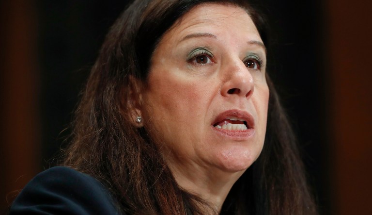 Acting Director of Homeland Security Elaine Duke testifies before the Senate Committee on Homeland Security and Governmental Affairs on Capitol Hill in Washington, Wednesday, Sept. 27, 2017. (AP Photo/Pablo Martinez Monsivais)