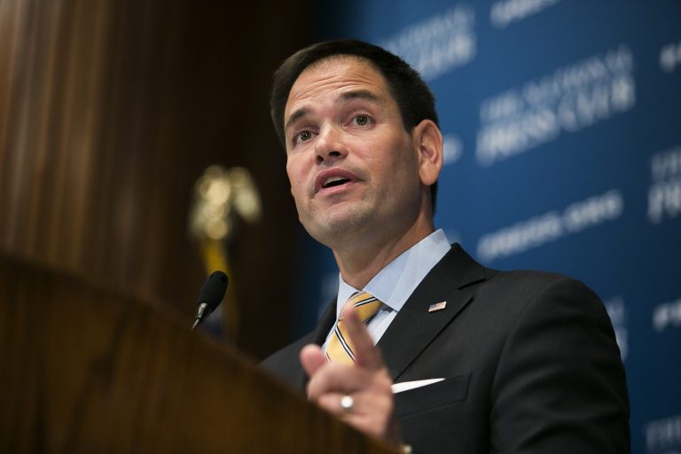 Sen. Marco Rubio, R-Fla., speaks during a National Press Club luncheon last year. (Graeme Jennings/Washington Examiner)