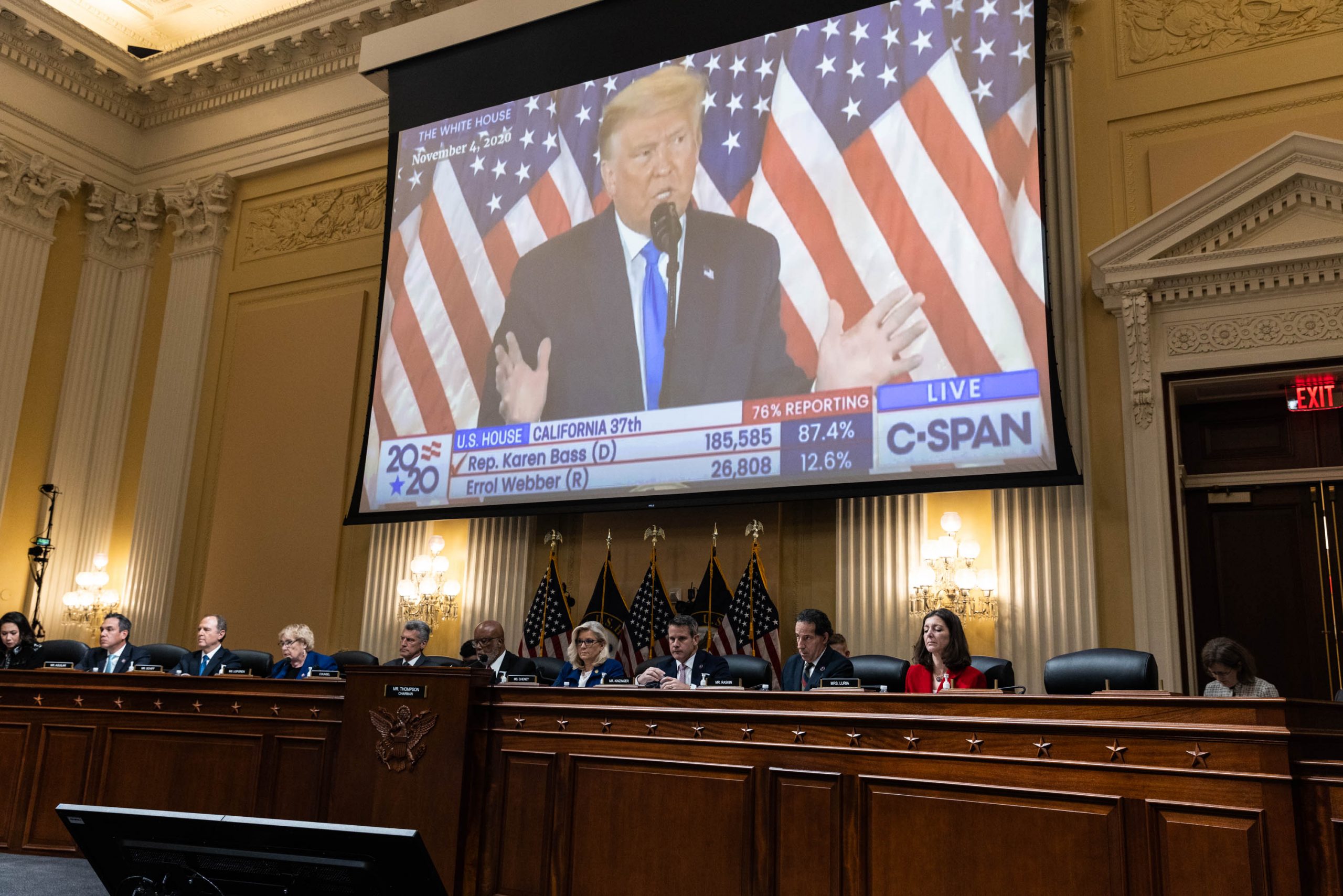 The US House Select Committee convenes a hearing to Investigate the January 6 Attack on the US Capitol, on Capitol Hill in Washington, DC, on October 13, 2022.