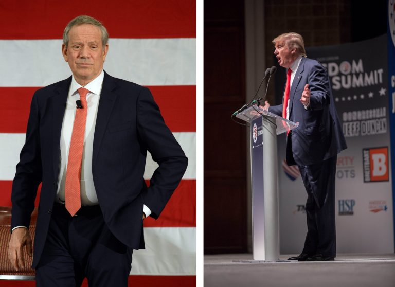 Former New York Gov. George Pataki (Photo by Darren McCollester/Getty Images) andÂ Businessman Donald Trump (Photo by Richard Ellis/Getty Images)
