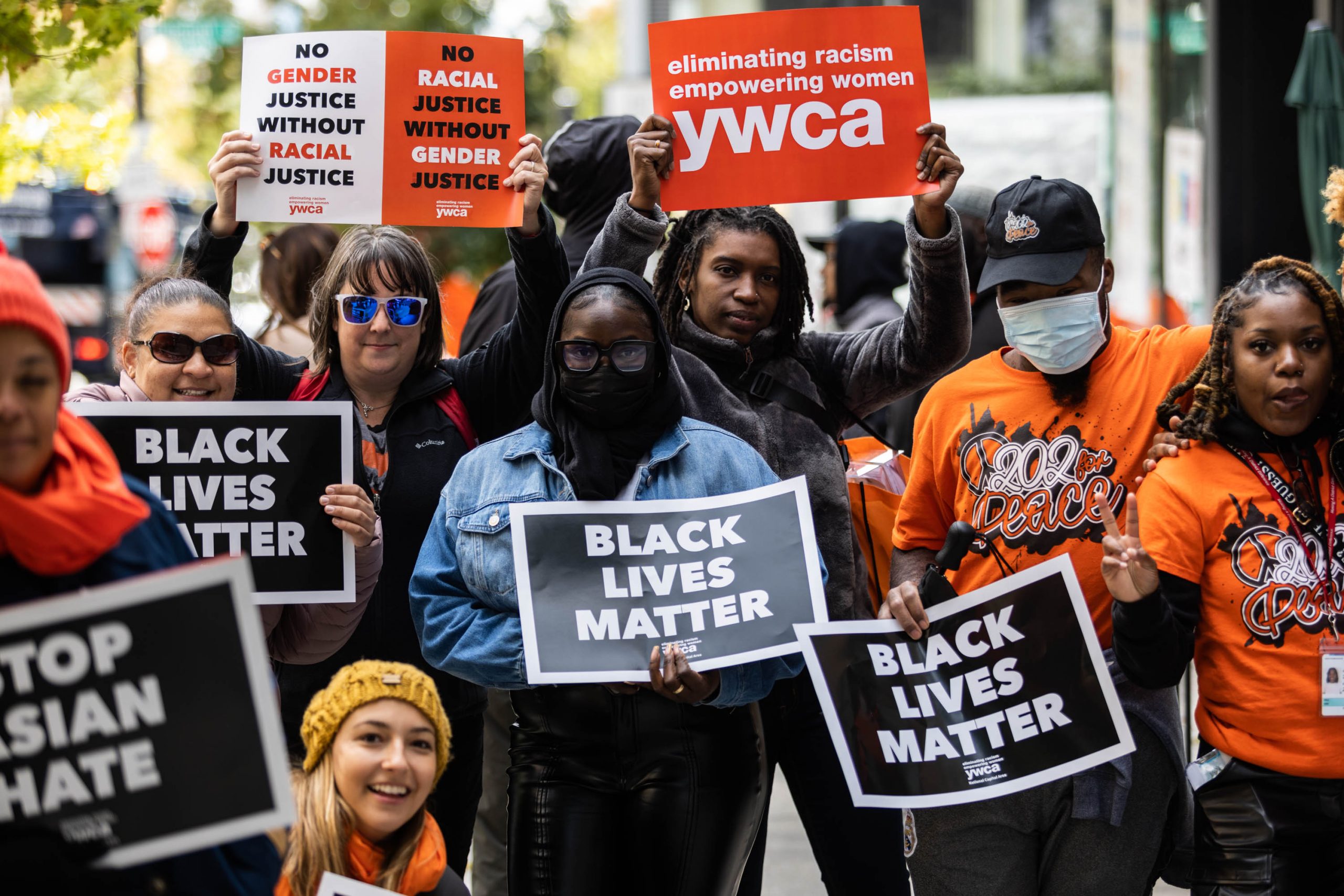 People participate in a "Peace Walk" along 14th Street in Washington D.C. There have been 161 homicides in in the District, as of Sept. 30, 2022. 