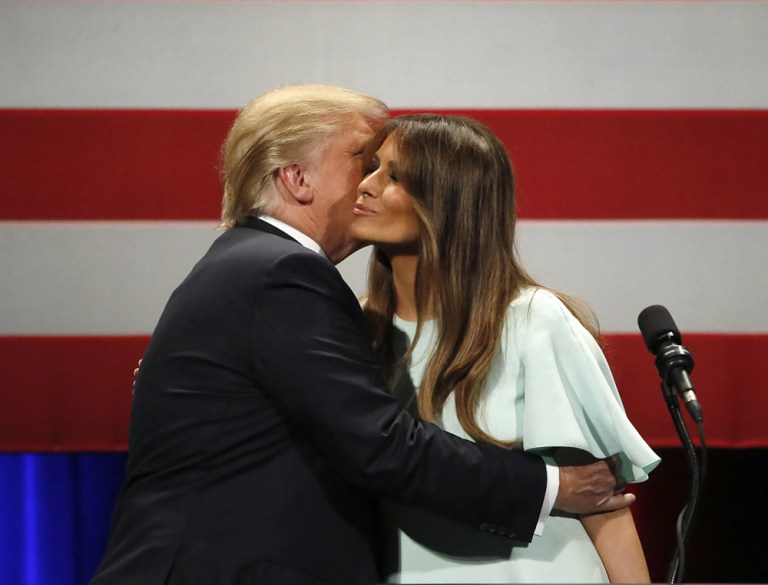 Trump announced Saturday that his wife would be joining him on the campaign trail starting Monday. (AP Photo/Charles Rex Arbogast)