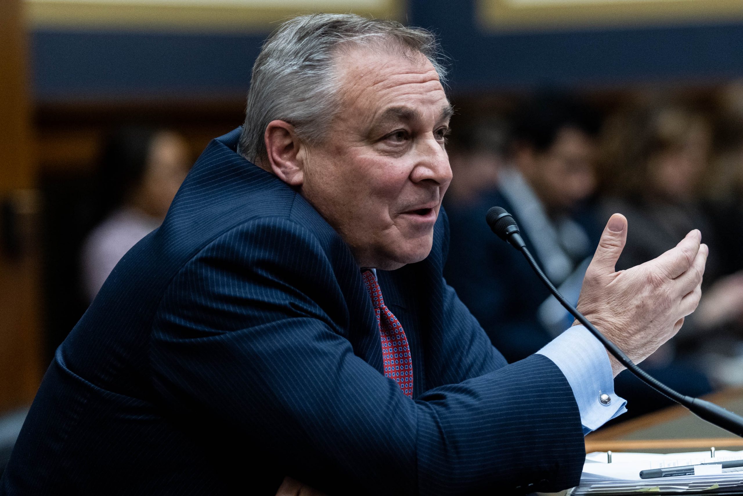 John J. Ray III, CEO of FTX Group, testifies during the House Financial Services Committee hearing titled Investigating the Collapse of FTX Part I, on December 13, 2022 on Capitol Hill, in Washington, DC. Ray took over the FTX after the resignation of Sam Bankman-Fried.