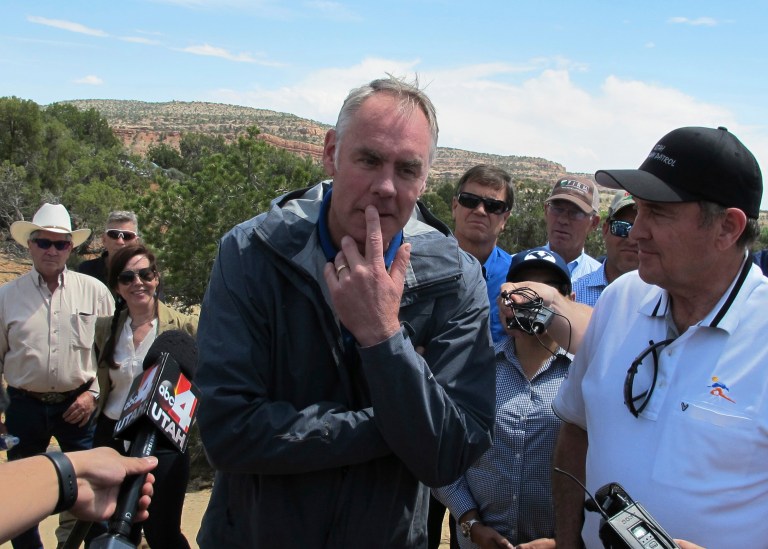 Interior secretary says climate change research will be focused in one division of the sprawling department instead of four or five. (AP Photo/Michelle Price)