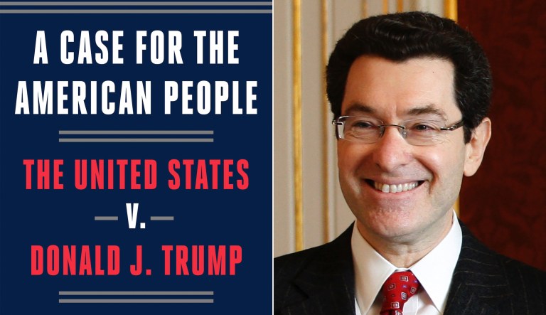 This combination photo shows the cover image for "A Case for The American People: The United States v. Donald J. Trump" by Norman Eisen, left, and a 2011 file photo of Eisen. The book by Eisen, former special counsel for the House Judiciary Committee, will be on sale nationwide on July 28, 2020. 