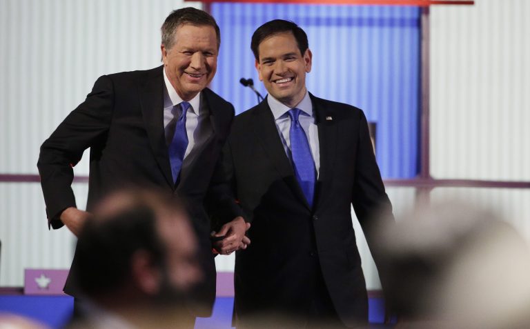 Sen. Marco Rubio and his campaign called on his supporters in Ohio to vote for Gov. John Kasich on Tuesday (AP Photo/Chuck Burton)