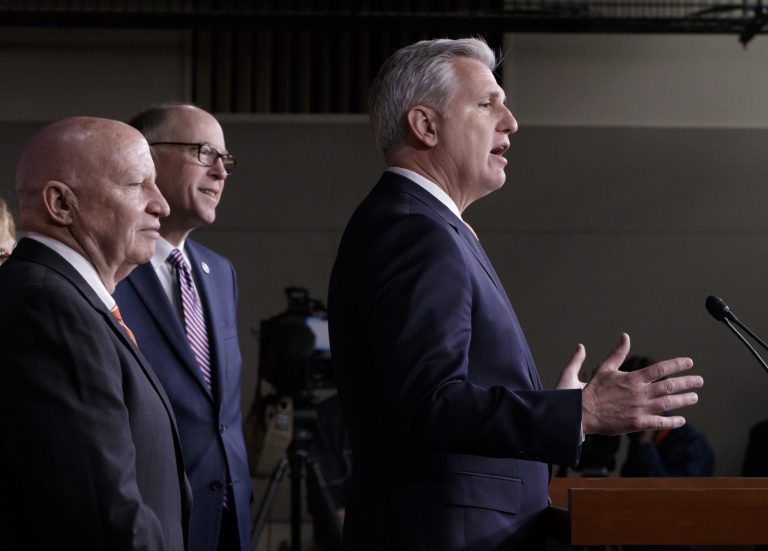 In an email to Republicans, House Majority Leader Kevin McCarthy praised an amendment to the bill, the American Health Care Act, creating a fund that includes $15 billion over nine years for high risk pools that pay medical expenses for sick, costly patients. (AP Photo/J. Scott Applewhite)