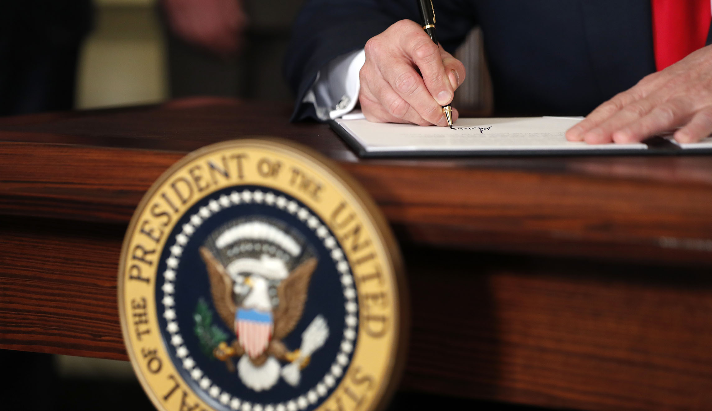 Trump ‘draft executive order’ came from outside White House
