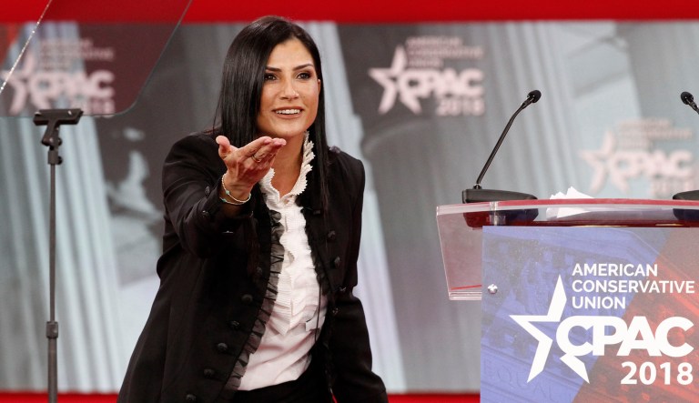 National Rifle Association spokeswoman Dana Loesch, spokeswoman for the National Rifle Association, speaks at the Conservative Political Action Conference, at National Harbor, Md., Feb. 22, 2018. Gun control advocates have relaunched the #BoycottNRA movement, encouraging companies to boycott the organization. (AP Photo/Jacquelyn Martin)