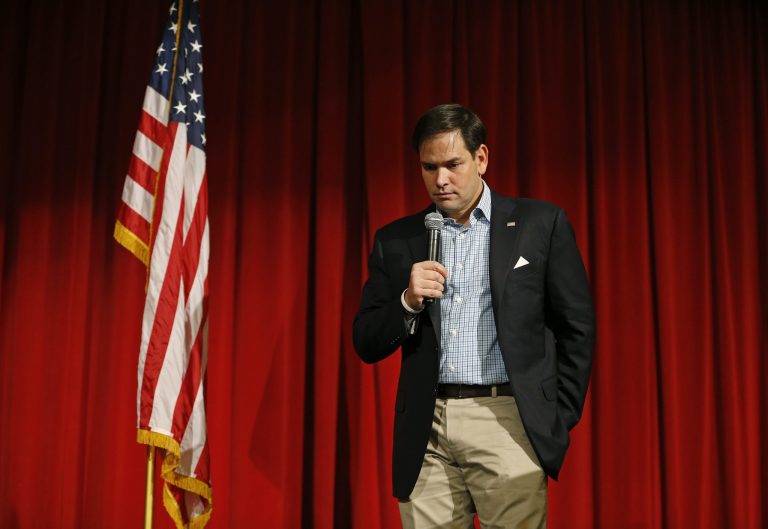 Republican presidential candidate Sen. Marco Rubio, R-Fla., speaks at a campaign event Saturday, July 11, 2015, in Henderson, Nev. (AP Photo/John Locher)