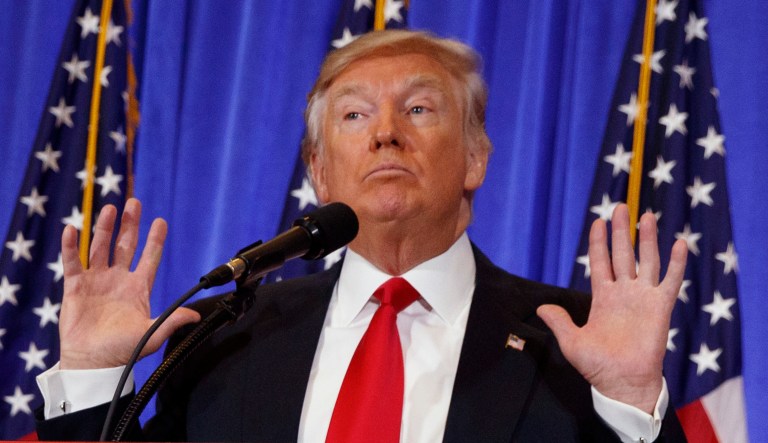 Trump was accused by multiple women ahead of the 2016 election but denied all of the allegations and went on to win the race. (AP Photo/Evan Vucci)