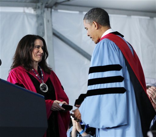 Gushing Barnard college president an Obama donor