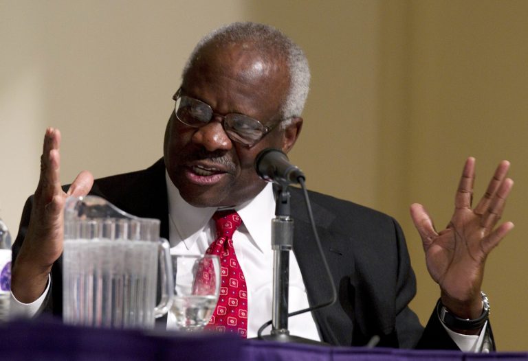 Justice Clarence Thomas said that to his knowledge he was the first black student in Savannah to go to a white school, and that 