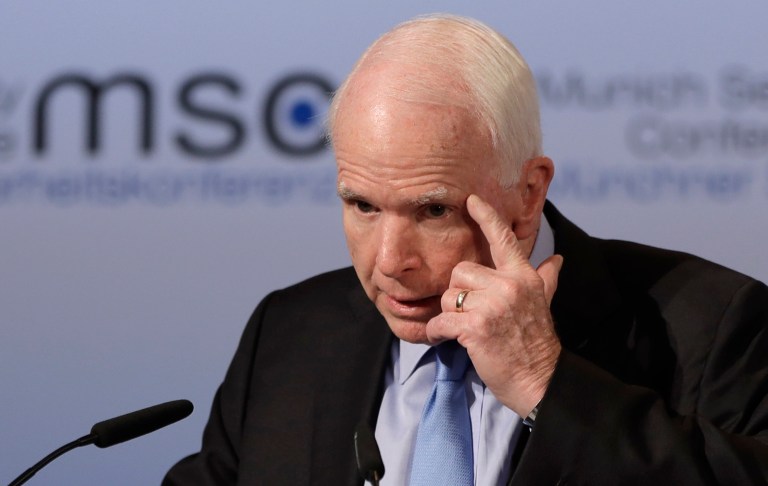 Sen. John McCain said that suppressing freedom of the press is 