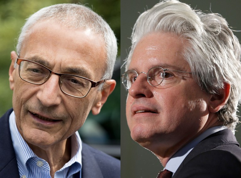 John Podesta, it seems, doesn't think highly of David Brock's help. (AP Photos)
