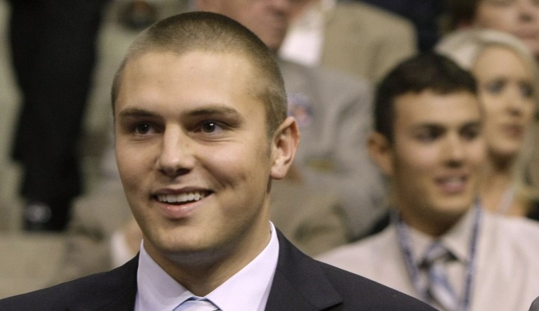 Track Palin, son of Sarah Palin, was arraigned on charges of felony burglary, assault in the fourth degree, and criminal mischief for an incident that took place in Wasilla, Alaska. (AP Photo/Charles Rex Arbogast)