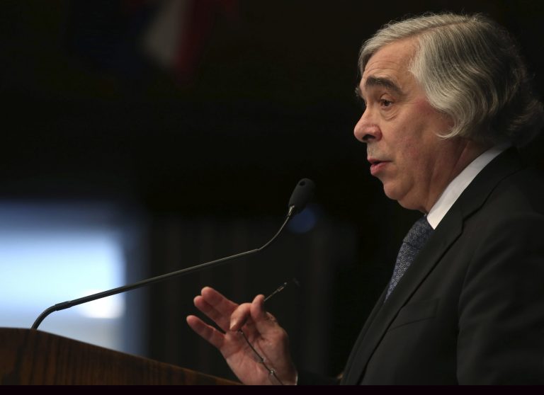 Energy Secretary Ernest Moniz speaks at the National Press Club, on February 19, 2014, in Washington. (Photo by Mark Wilson/Getty Images)