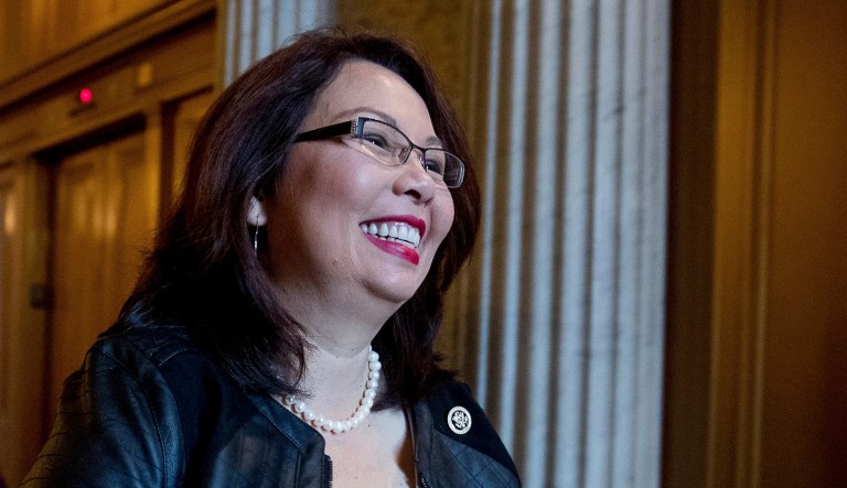 Sen. Tammy Duckworth, D-Ill., is slated to be the first senator to give birth while in office. (AP Photo/Andrew Harnik)