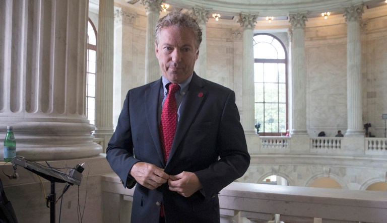 Rand Paul wrote in an op-ed in Brietbart News that Republicans campaigned on repealing the entirety of the law, but aren't living up to those promises. (AP Photo/J. Scott Applewhite)