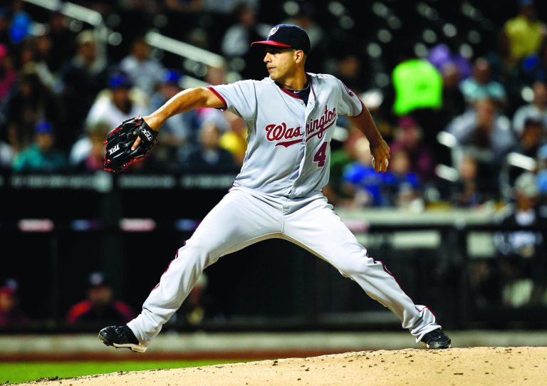 Jeff Zelevansky/Getty Images
Nationals left-hander Gio Gonzalez gave up three hits and one run over six innings against the Mets on Monday night.