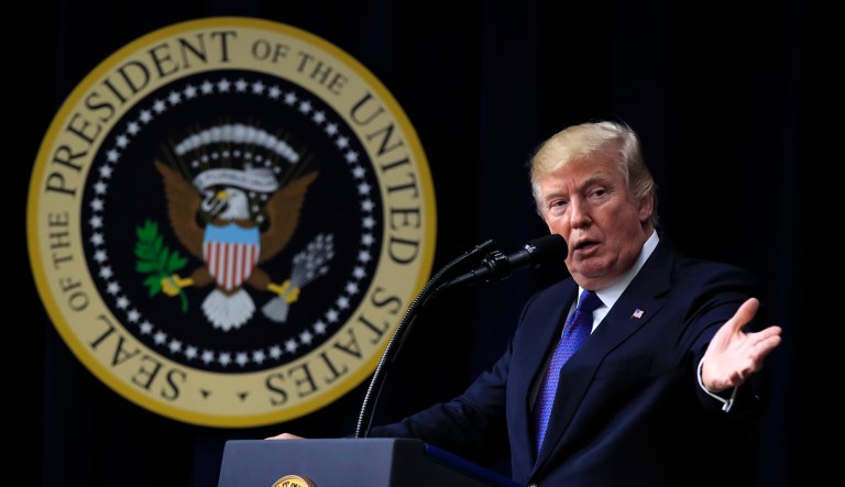 Listen to this week's episode of Mainstreet Meets the Beltway as Siraj Hashmi and Tom Rogan of the Washington Examiner talk about President Trump and more! (AP Photo/Manuel Balce Ceneta)