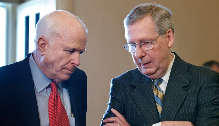 Sen. John McCain, R-Ariz., won't be a 
