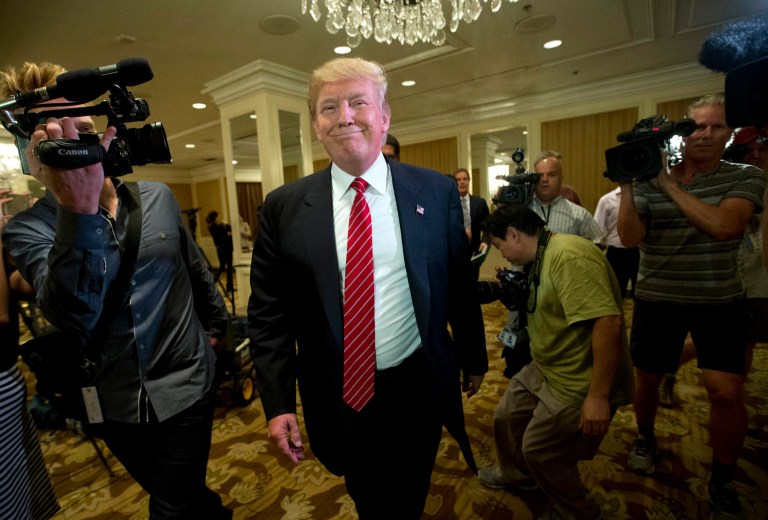 Donald Trump's decision to heed the advice of Republican party leaders, who have urged him for weeks to develop a more traditional campaign both in terms of his rhetoric and ground game, was on full display Monday morning when it was revealed he had fired his campaign manager, Corey Lewandowski. (AP Photo/Jae C. Hong, File)