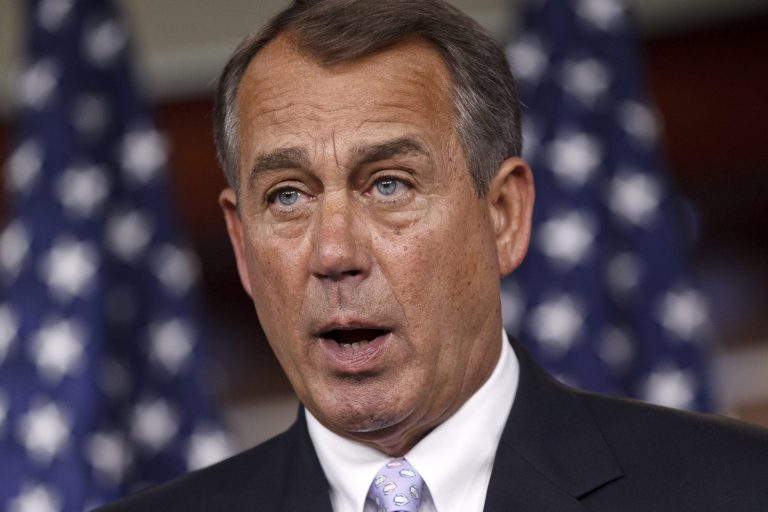   FILE - In this May 17, 2012 file photo, House Speaker John Boehner of Ohio takes questions during his weekly news conference on Capitol Hill in Washington. Congressional Republicans intend to seek quick repeal of any parts of the health care law that survive a widely anticipated Supreme Court ruling, but don't plan to push replacement measures until after the fall elections or perhaps 2013. (AP Photo/J. Scott Applewhite, File)  