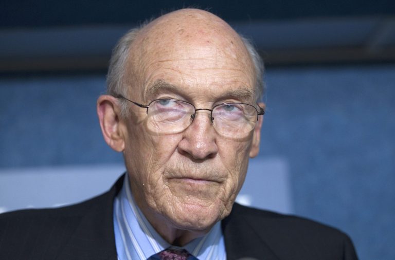 Former Wyoming Sen. Alan Simpson's endorsement of Jeb BushÂ comes just after Bush released his plans to reform federal entitlement programs, including Social Security and Medicare. Simpson is 84 years old.Â (AP Photo/Evan Vucci, File)