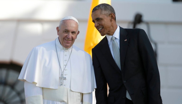 President Obama celebrated Pope Francis on his 80th birthday Friday. (AP Photo/Pablo Martinez Monsivais)